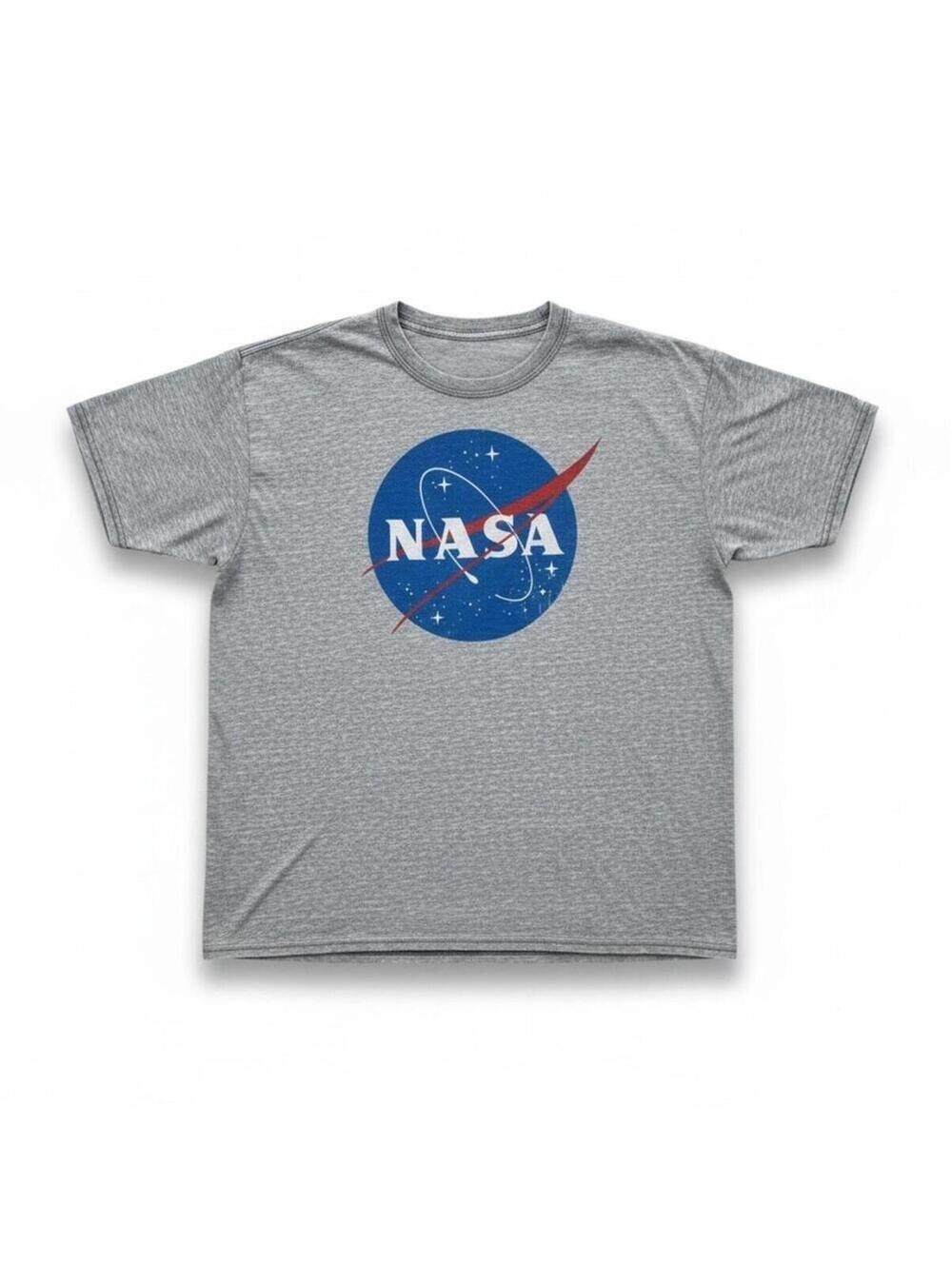Fifth Sun T-Shirt Mens M Gray Short Sleeve NASA Logo Distressed Graphic Tee